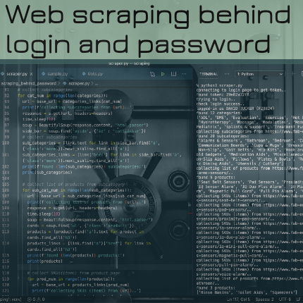 Web scraping with login and password